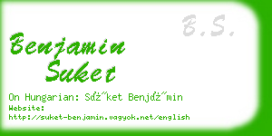 benjamin suket business card